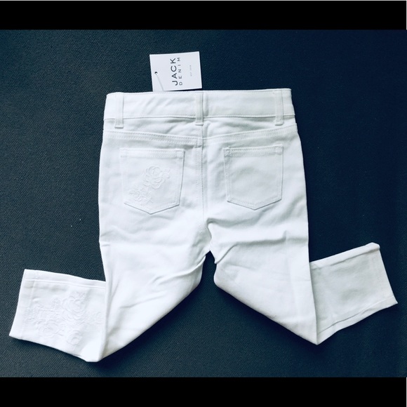 JANIE AND JACK Girl Jeans with Flowers | 4 YRS NWT - Picture 7 of 11